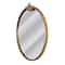 Head West 24" Vintage Ornate Round Gold Metal Frame Mirror